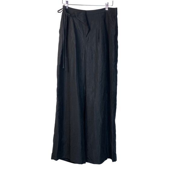 Cider Pants - Cider Black Linen Blend Wide Leg Pants XL High Rise Flowy